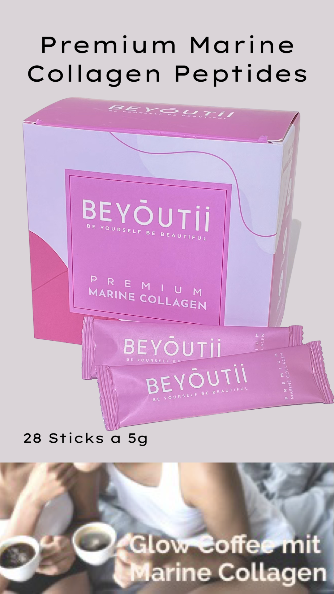 Premium Marine Collagen Peptides - 28 Sticks 5g